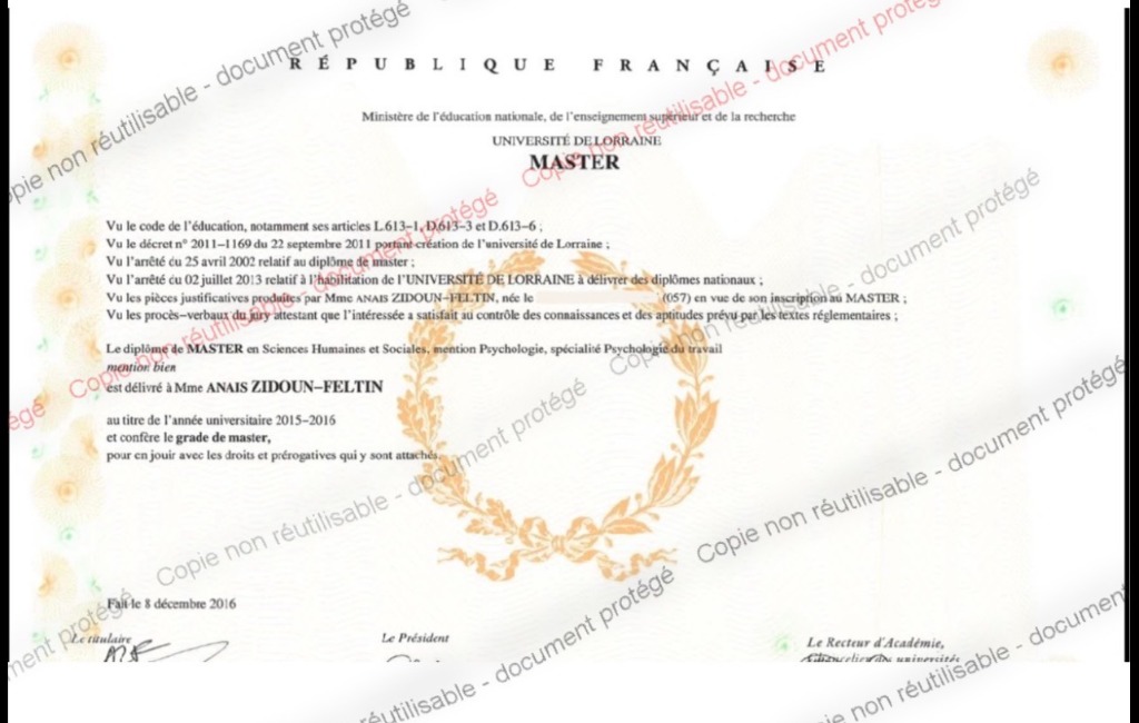 photo diplome BEYER ZIDOUN Anaïs