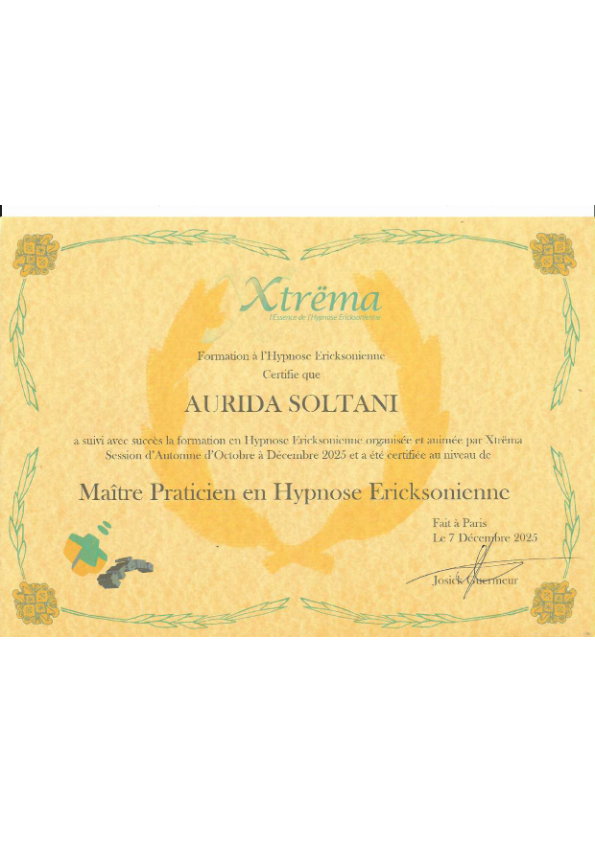 photo diplome Aurida SOLTANI