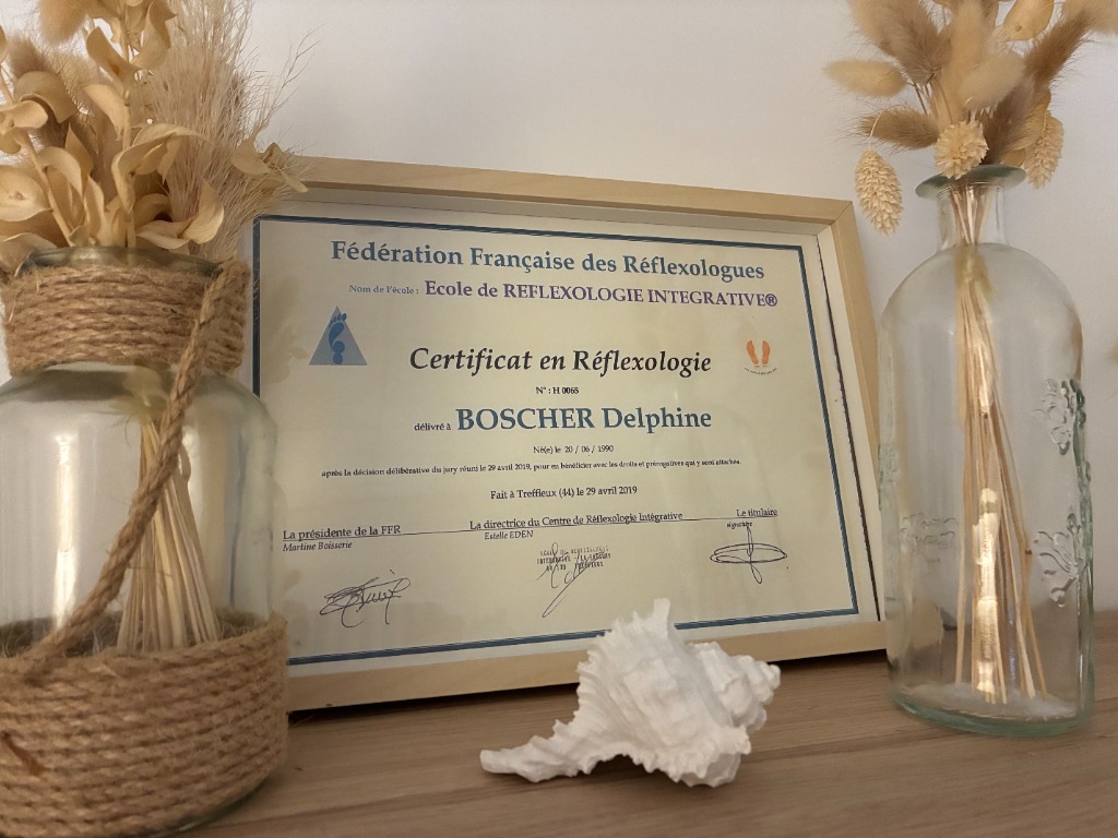 photo diplome Ginette - Réflexologie plantaire