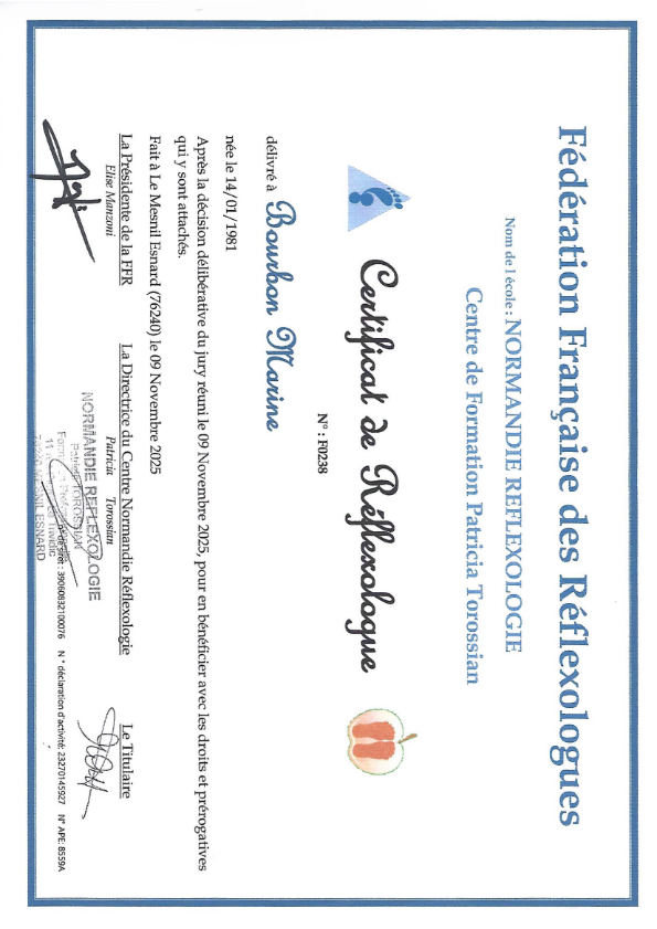 photo diplome Marine BOURBON