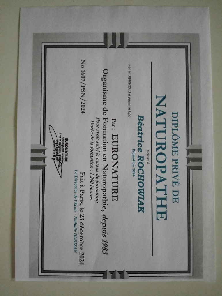 photo diplome Béatrice Rochowiak 