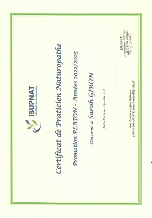 photo diplome Sarah Giron