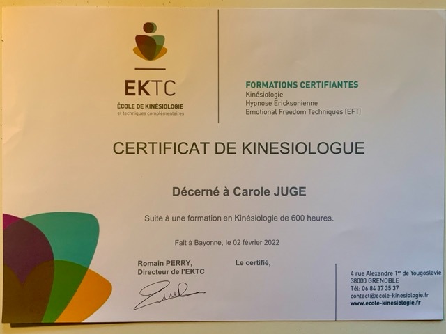 photo diplome Carole Juge