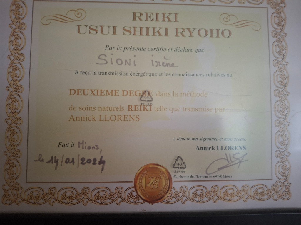 photo diplome Irene sioni