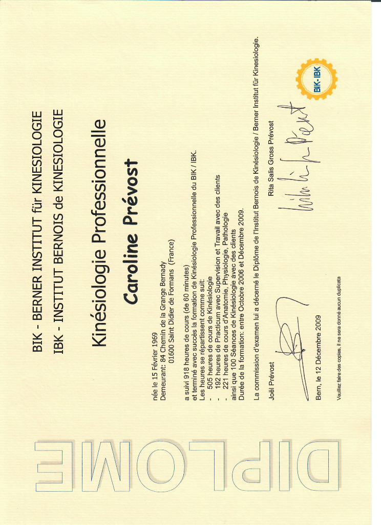 photo diplome Caroline Prévost