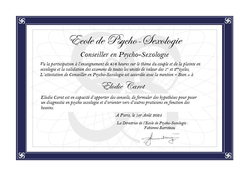 photo diplome Elodie CAROT