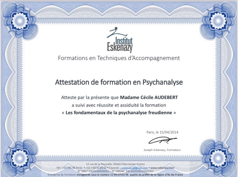 photo portrait Cécile Audebert Psychanalyste et Hypnothérapeute 