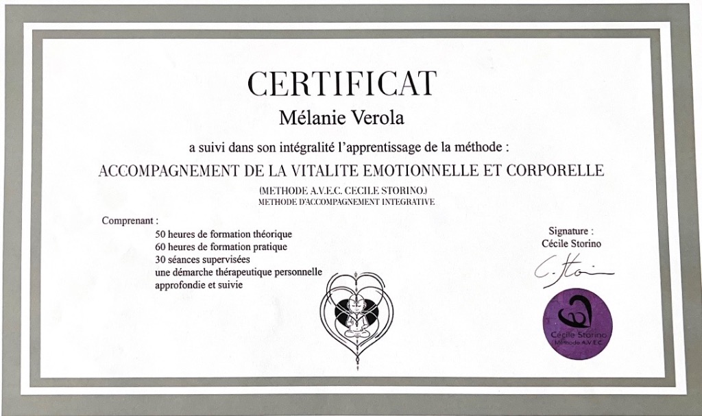 photo diplome Mélanie Verola