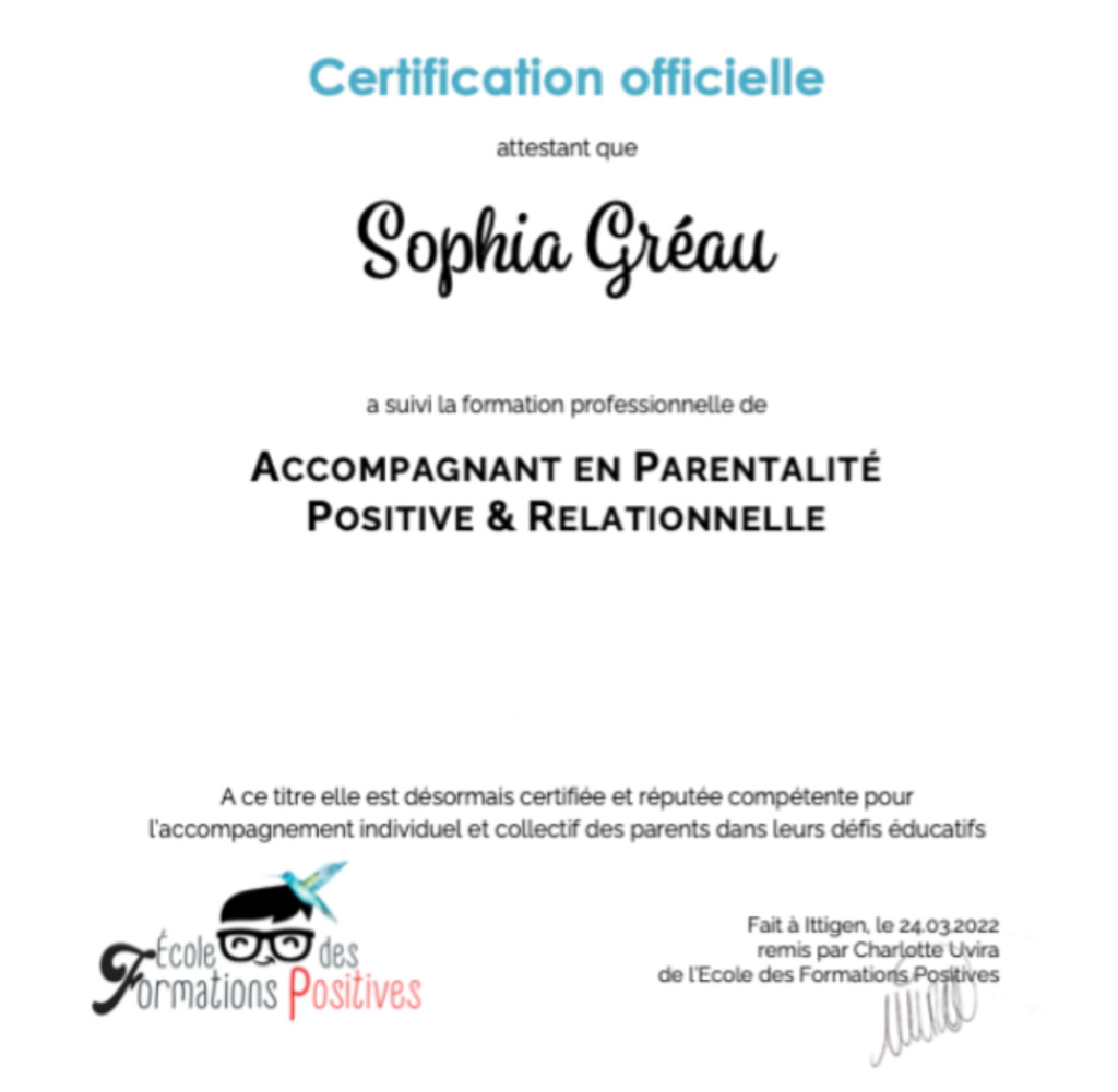 photo diplome Sophia Gréau