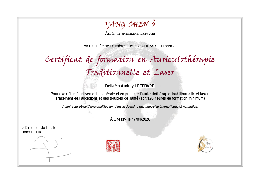 photo diplome Addictions Laser
