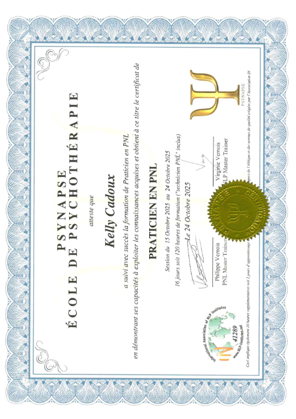 photo diplome Cadoux Kelly