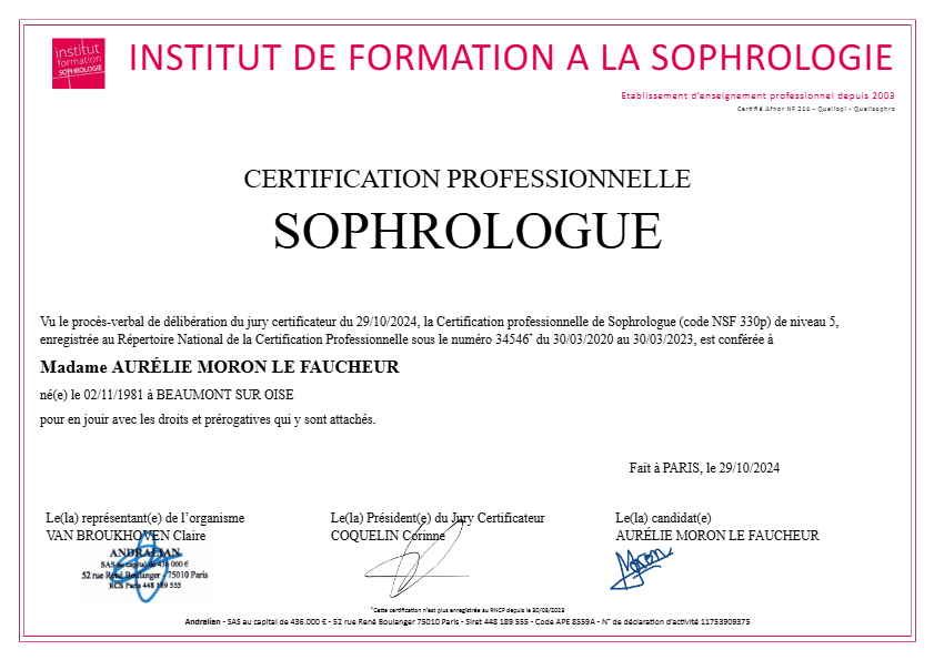 photo diplome Aurélie MORON