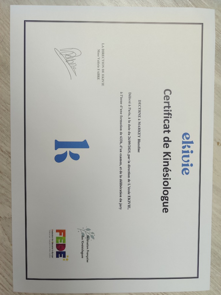 photo diplome Blandine MARKEY 