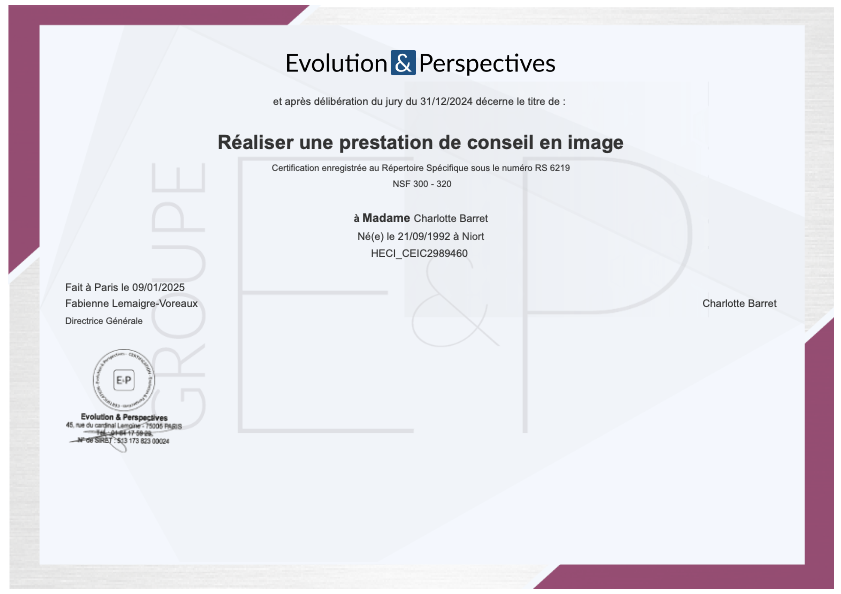 photo diplome Frangie Conseil en image