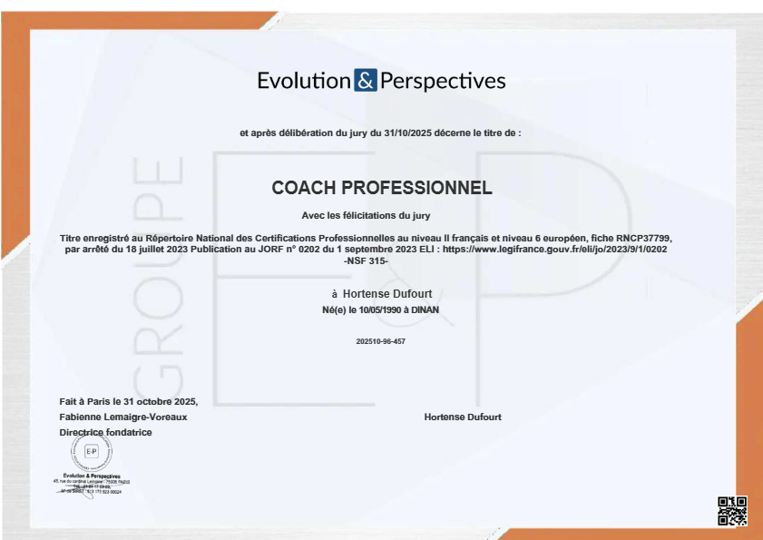 photo diplome Hortense DUFOURT