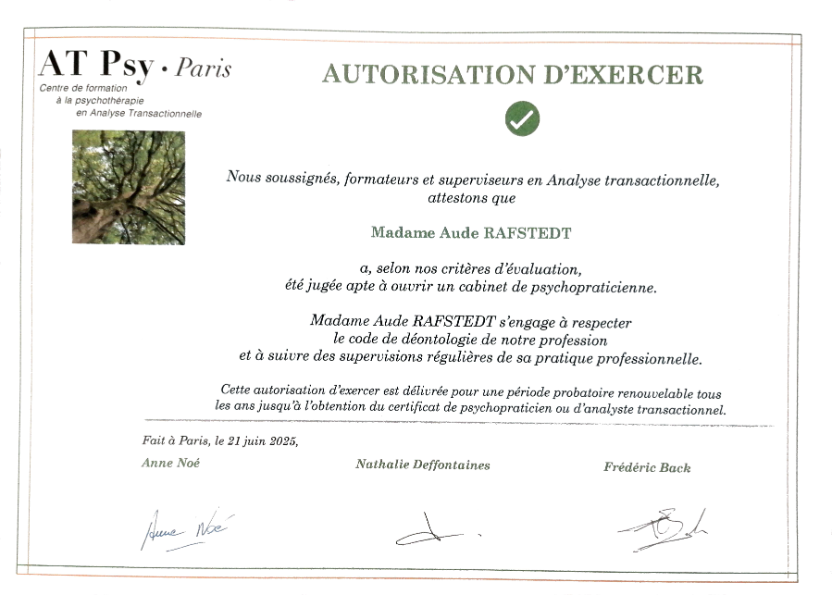 photo diplome Aude RAFSTEDT