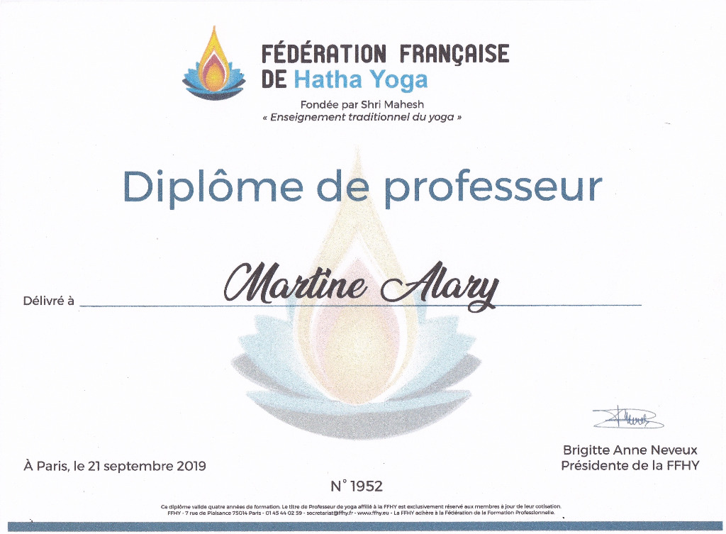 photo diplome ZEN ET SON Martine Alary