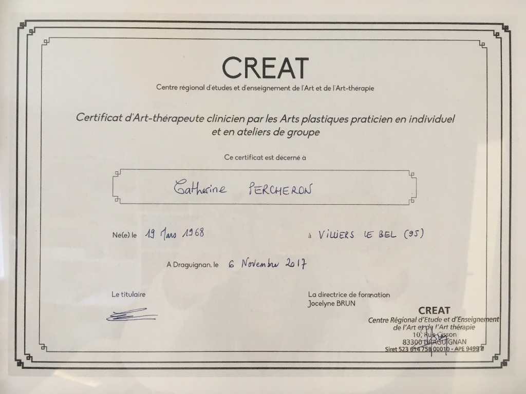 photo diplome CATHERINE PERCHERON GRANGE