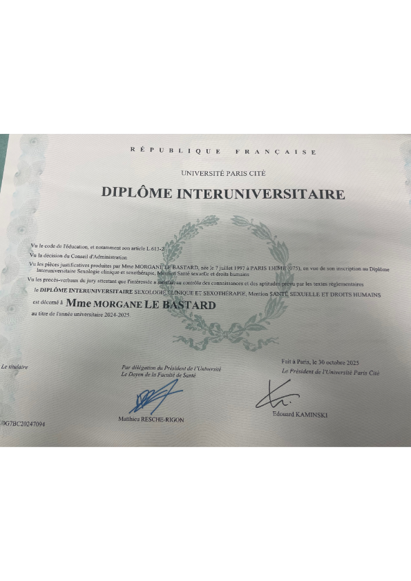 photo diplome Le Bastard Morgane 