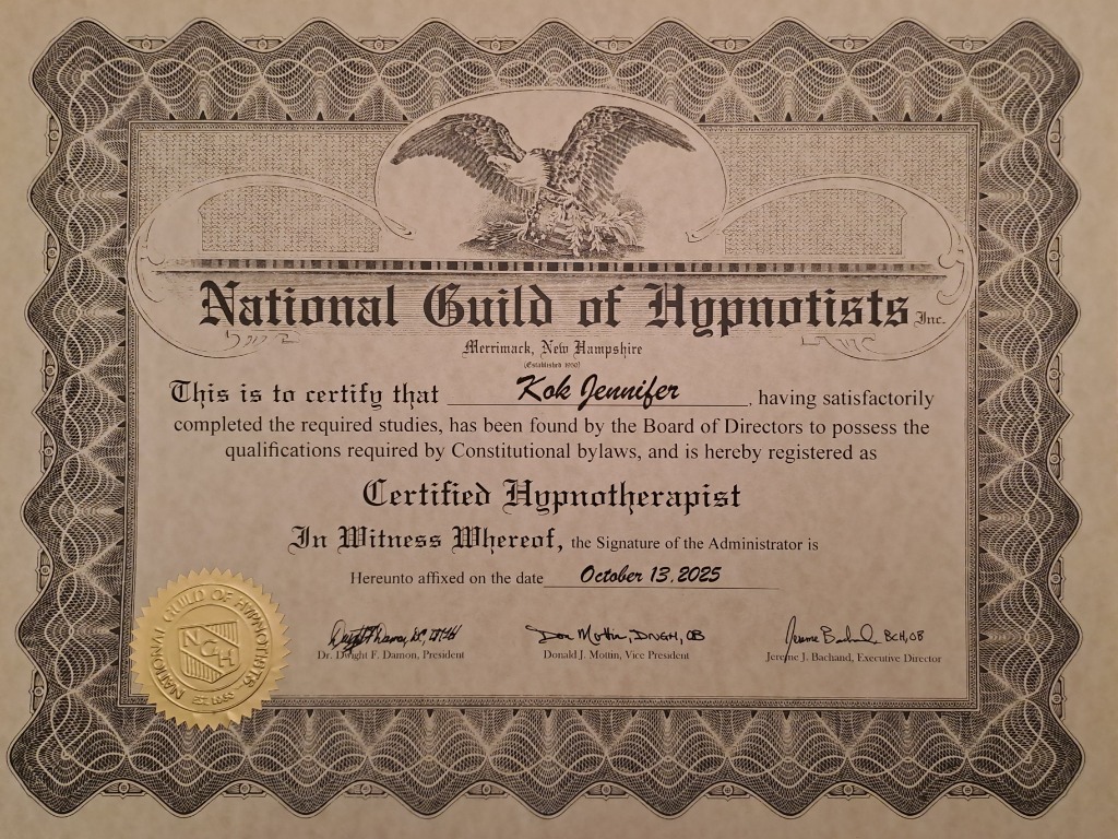 photo diplome Jenny Hypnose 31