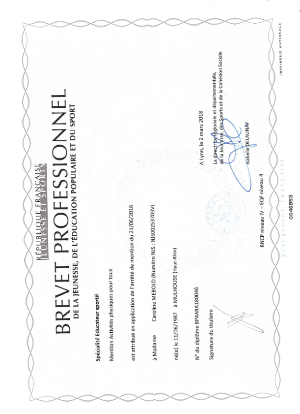 photo diplome Caroline Mebold