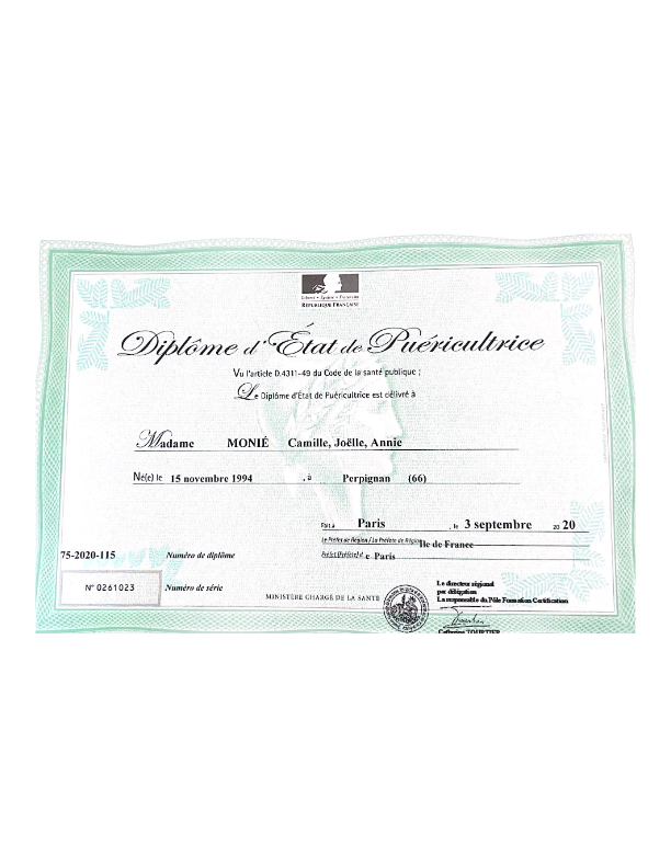 photo diplome Camille MONIÉ