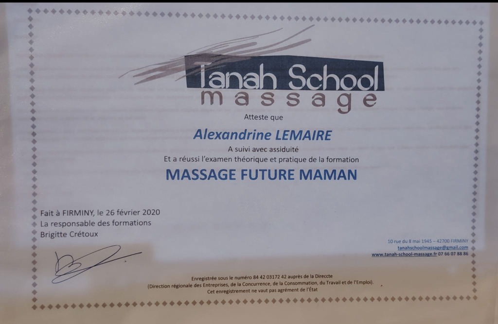 photo diplome Alexandrine Nascentia