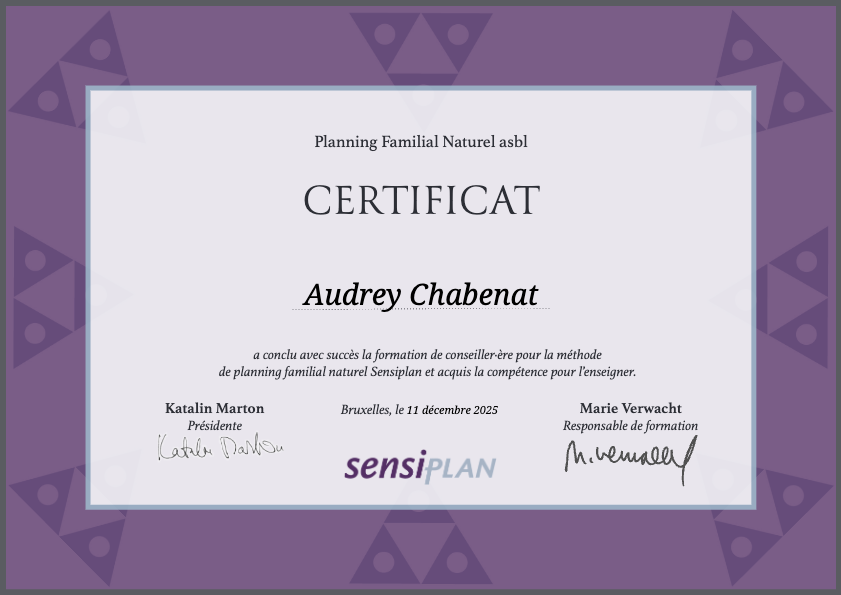 photo diplome Audrey CHABENAT