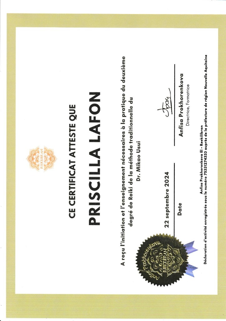 photo diplome Le Souffle du Ki