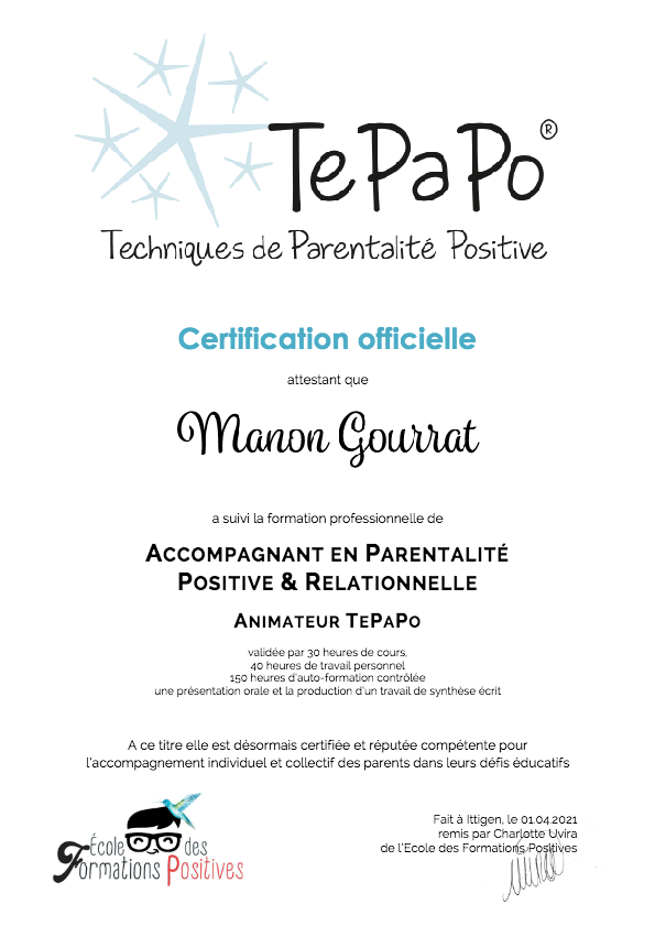 photo diplome Manon Gourrat - aiMe comme Maman