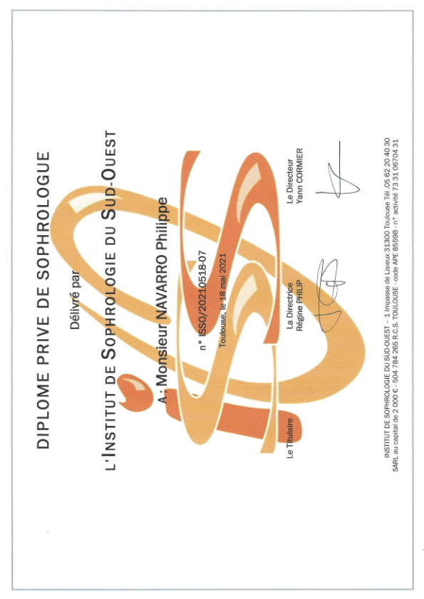 photo diplome Philippe NAVARRO