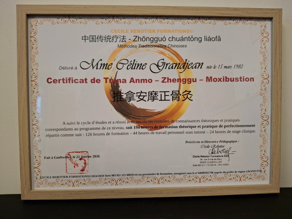 photo diplome Céline GRANDJEAN