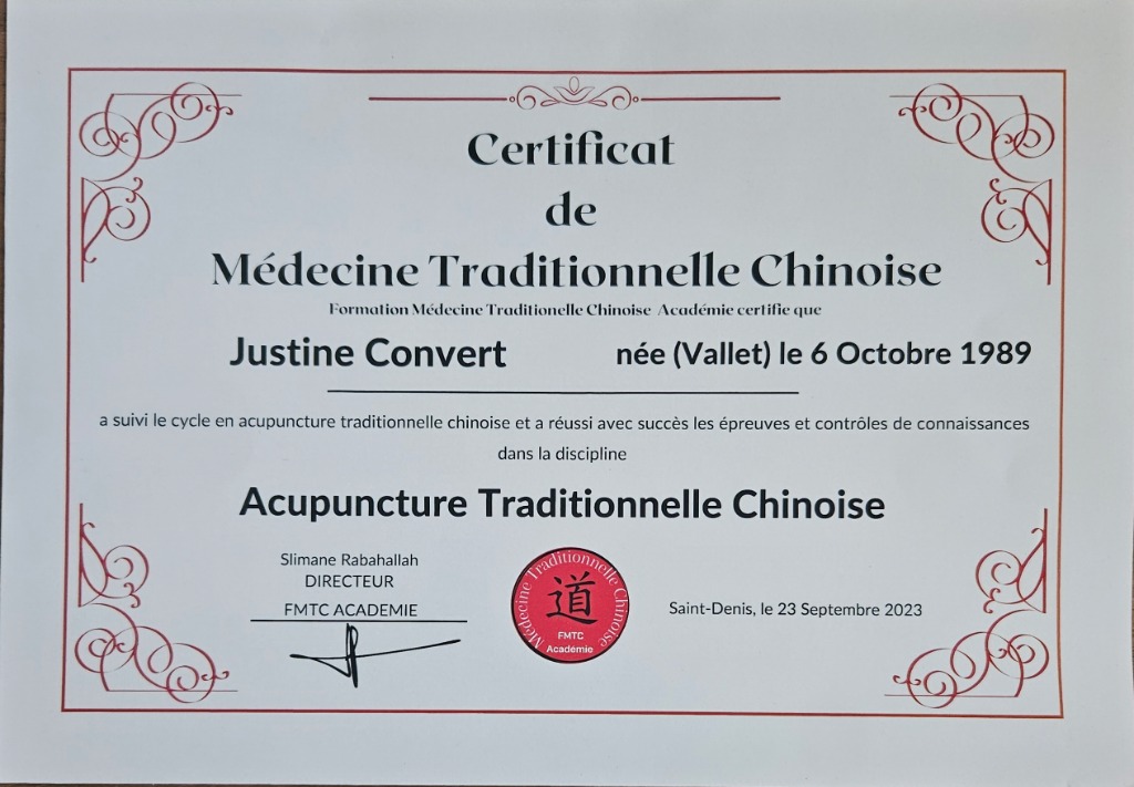 photo diplome Justine VALLET 