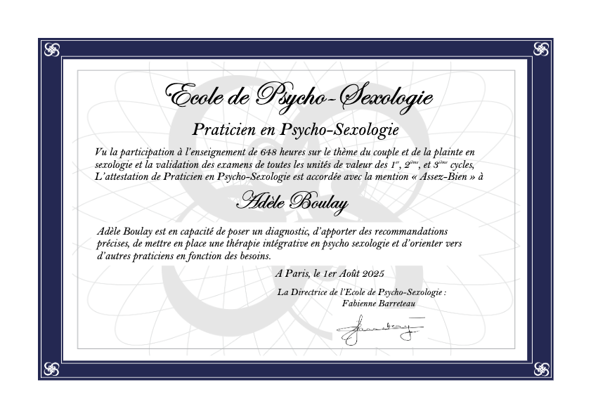 photo diplome Adèle Boulay