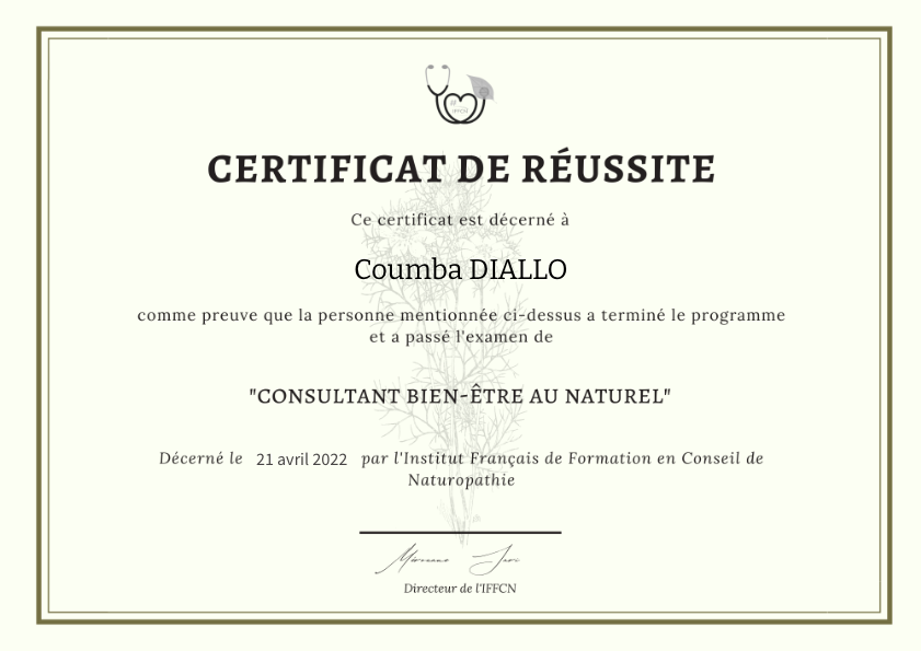 photo diplome Coumba Diallo