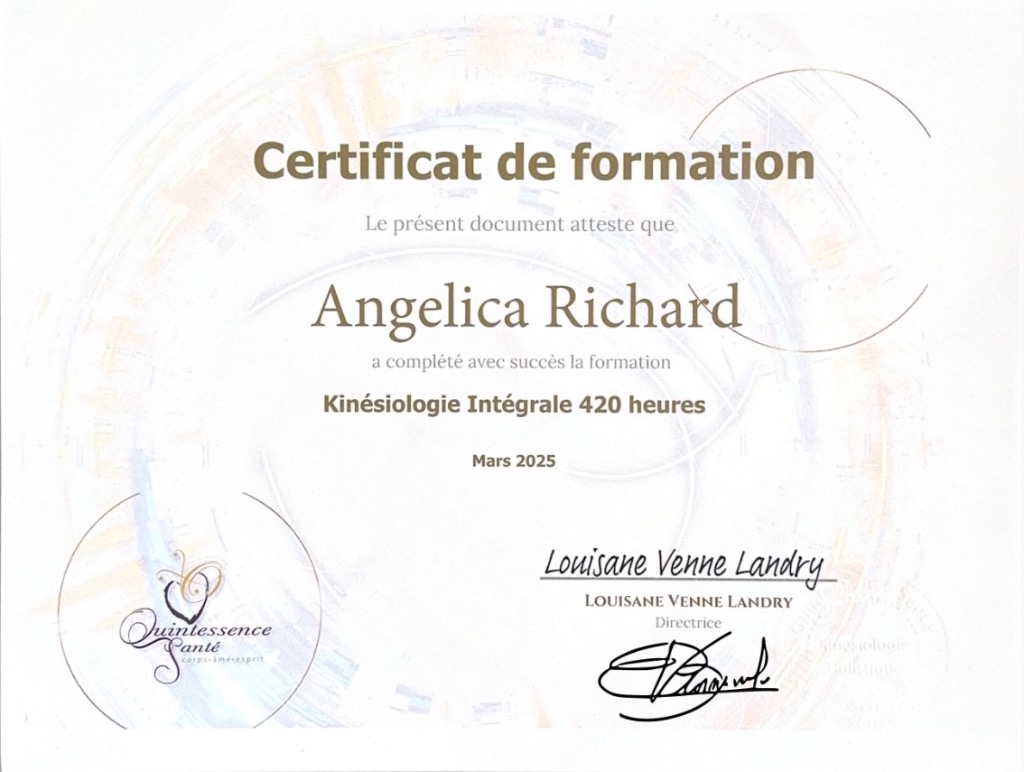 photo diplome Angelica Richard