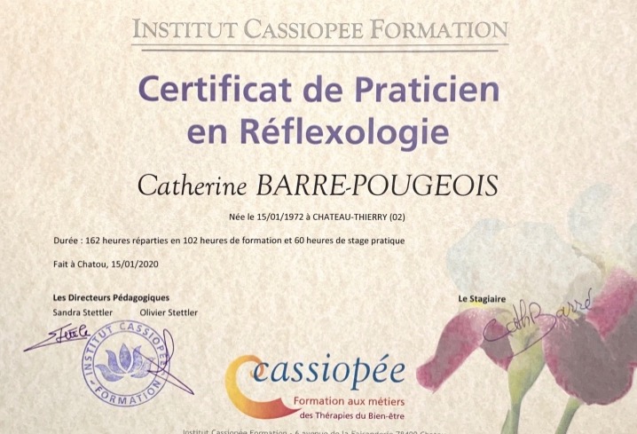 photo diplome Catherine BARRÉ POUGEOIS 