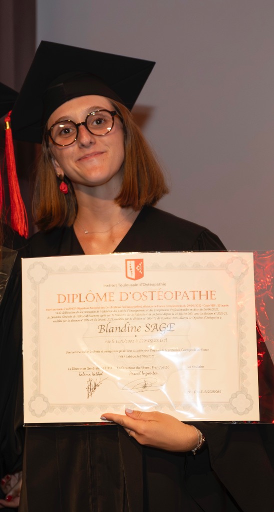 photo diplome Blandine Sage