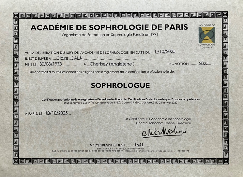 photo diplome Claire Cala