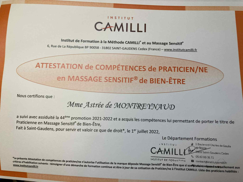 photo diplome La bulle sensitive