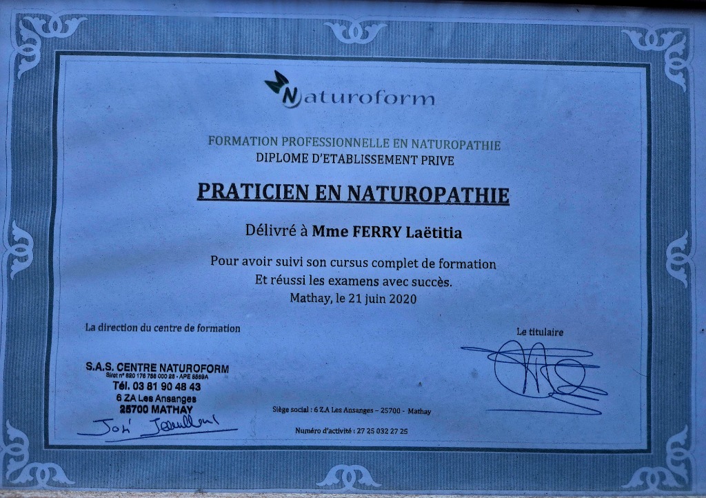 photo diplome Laetitia FERRY