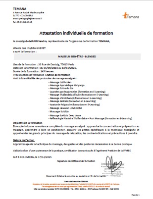 photo diplome Le Toucher Coton