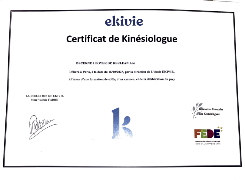 photo diplome Lise de Kerléan