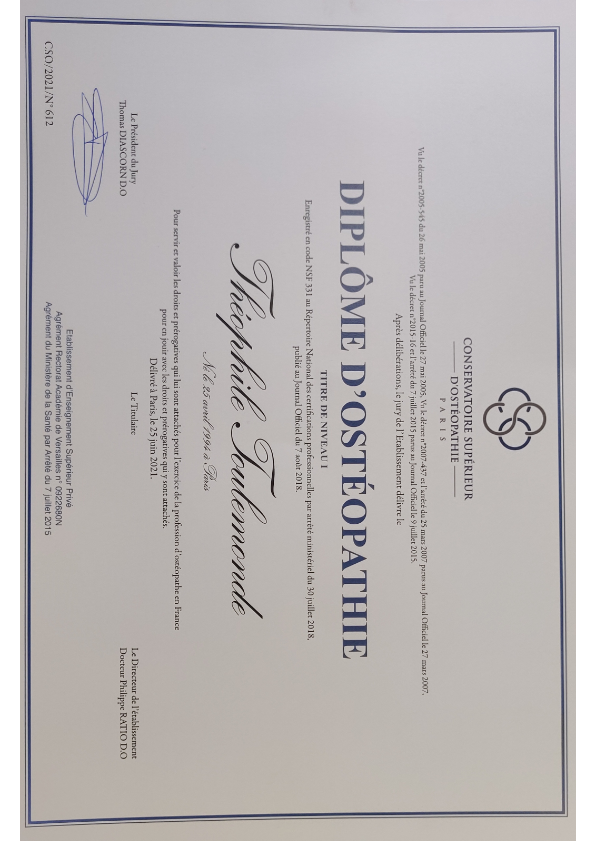 photo diplome Theophile Toulemonde