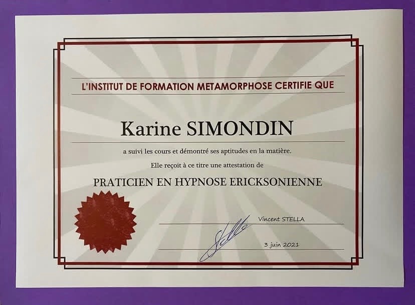 photo diplome Karine SIMONDIN 