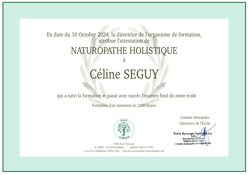 photo diplome Céline SEGUY