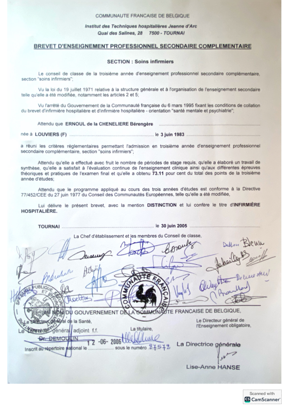 photo diplome Adami Bérengère