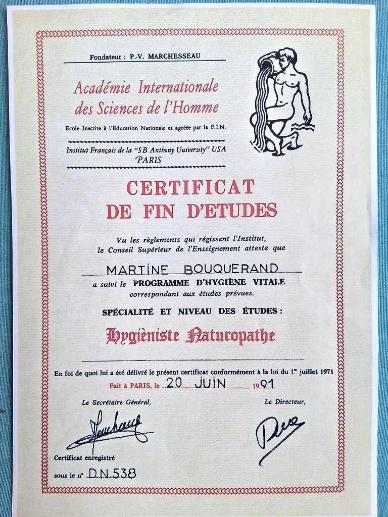 photo diplome Bouquerand Martine