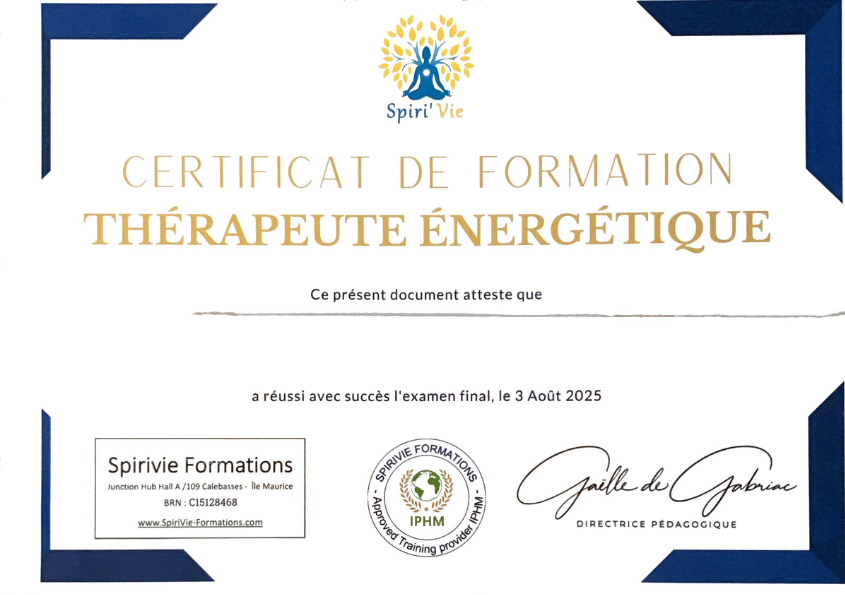 photo diplome Alyatherapy