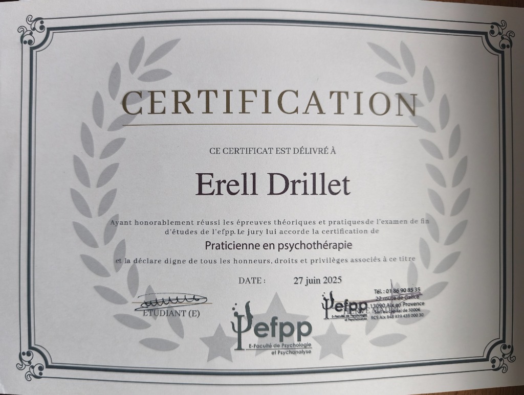 photo diplome Erell Drillet